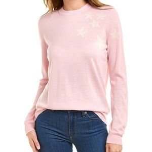 Zadig & Voltaire Pink “Miss Star” Lightweight wool sweater
